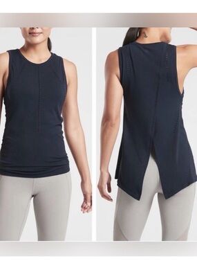 Athleta Black Open-Back Performance Tank